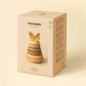 Пирамидка деревянная Mrs. Ertha "Fox", бежевый микс